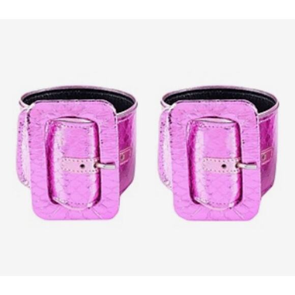 The Attico pair of Faux leather bracelets pink - Picture 1 of 8